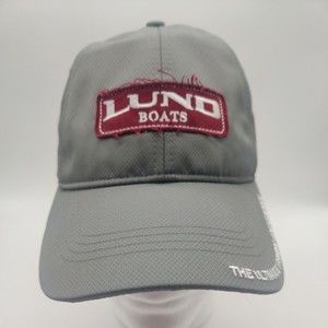 Lund Boats Gray Red Men Baseball Cap Hat Style 4500 Old 218